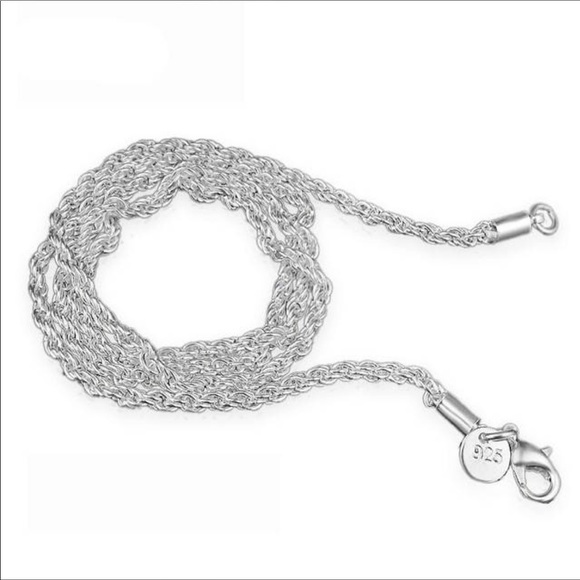 Sterling Silver Rope Necklace - Picture 6 of 7